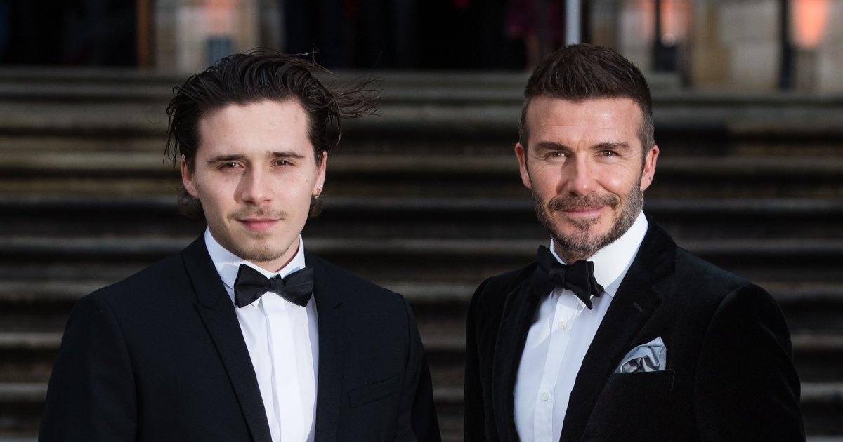 Brooklyn Beckham and David Beckham